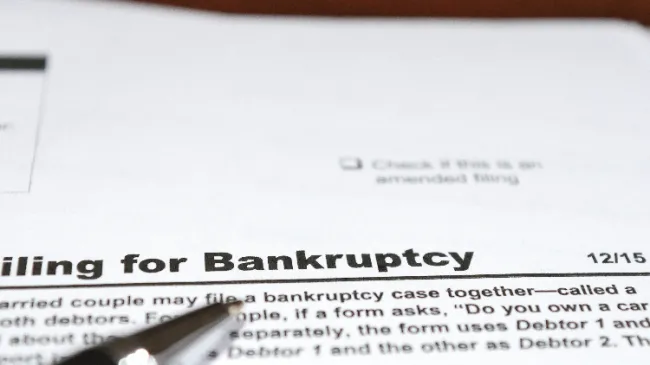 bankrupt form